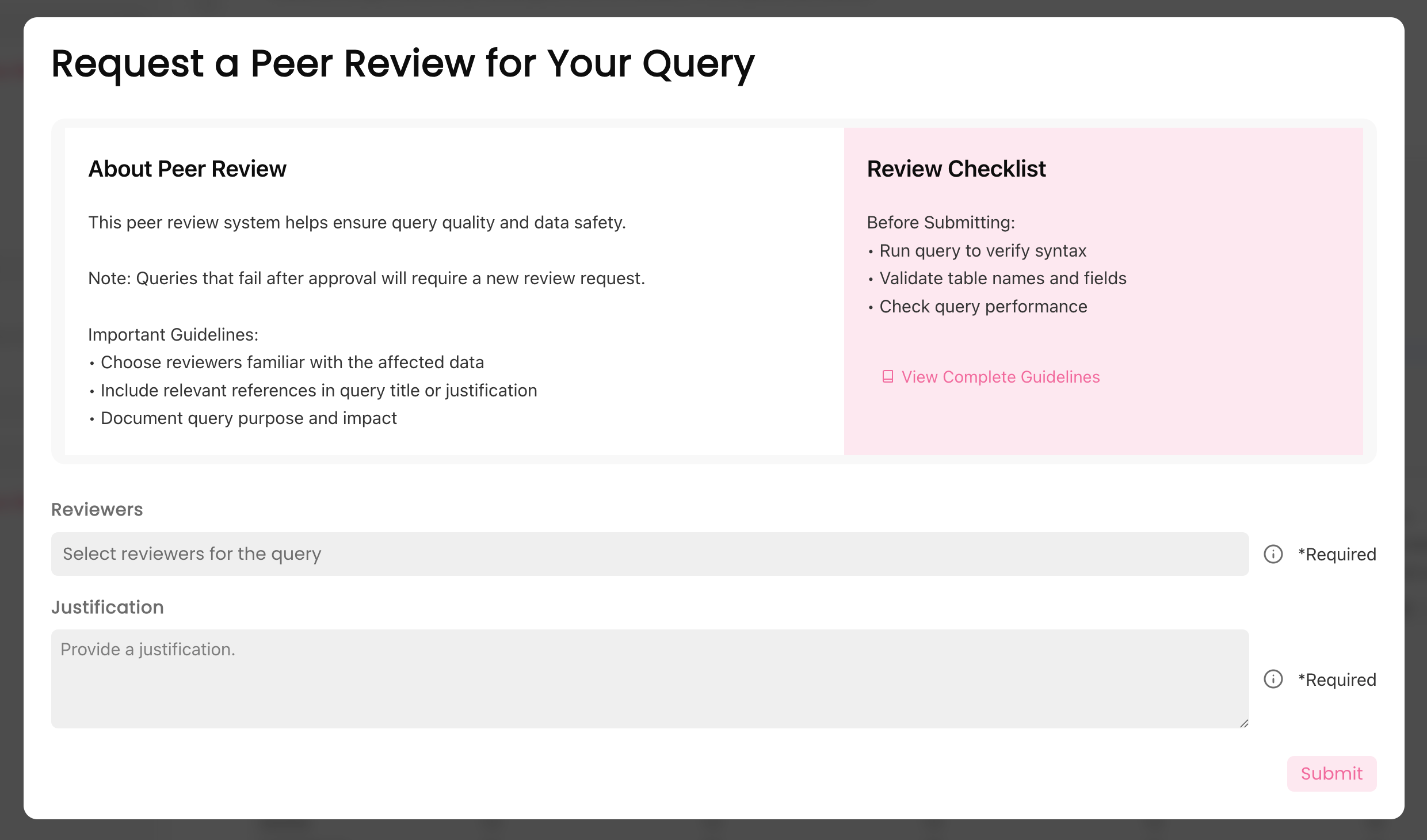 Review Request Form